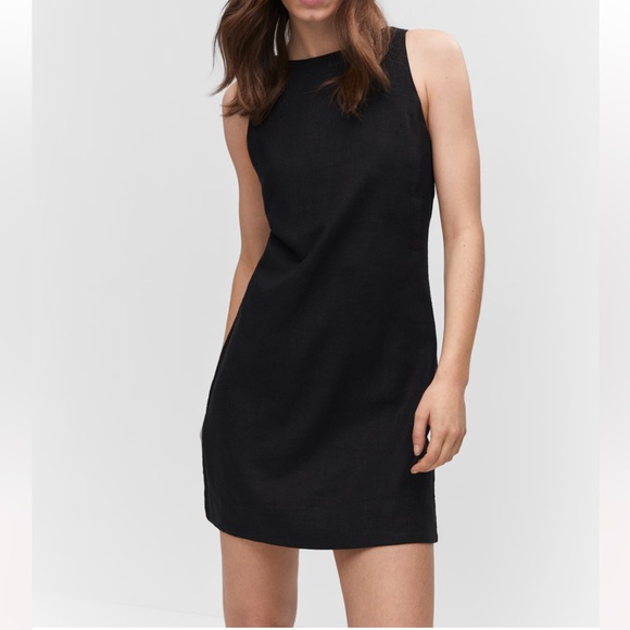 Mango linen dress with open back - Picture 1 of 7